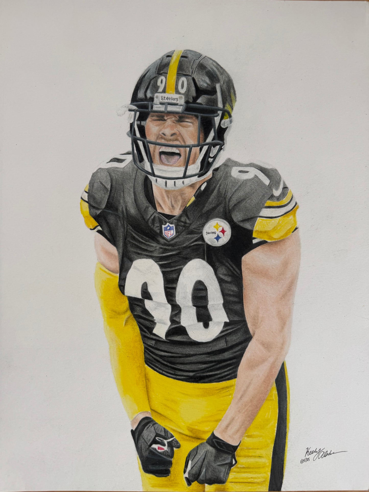 TJ Watt - ORIGINAL 11" x 14"