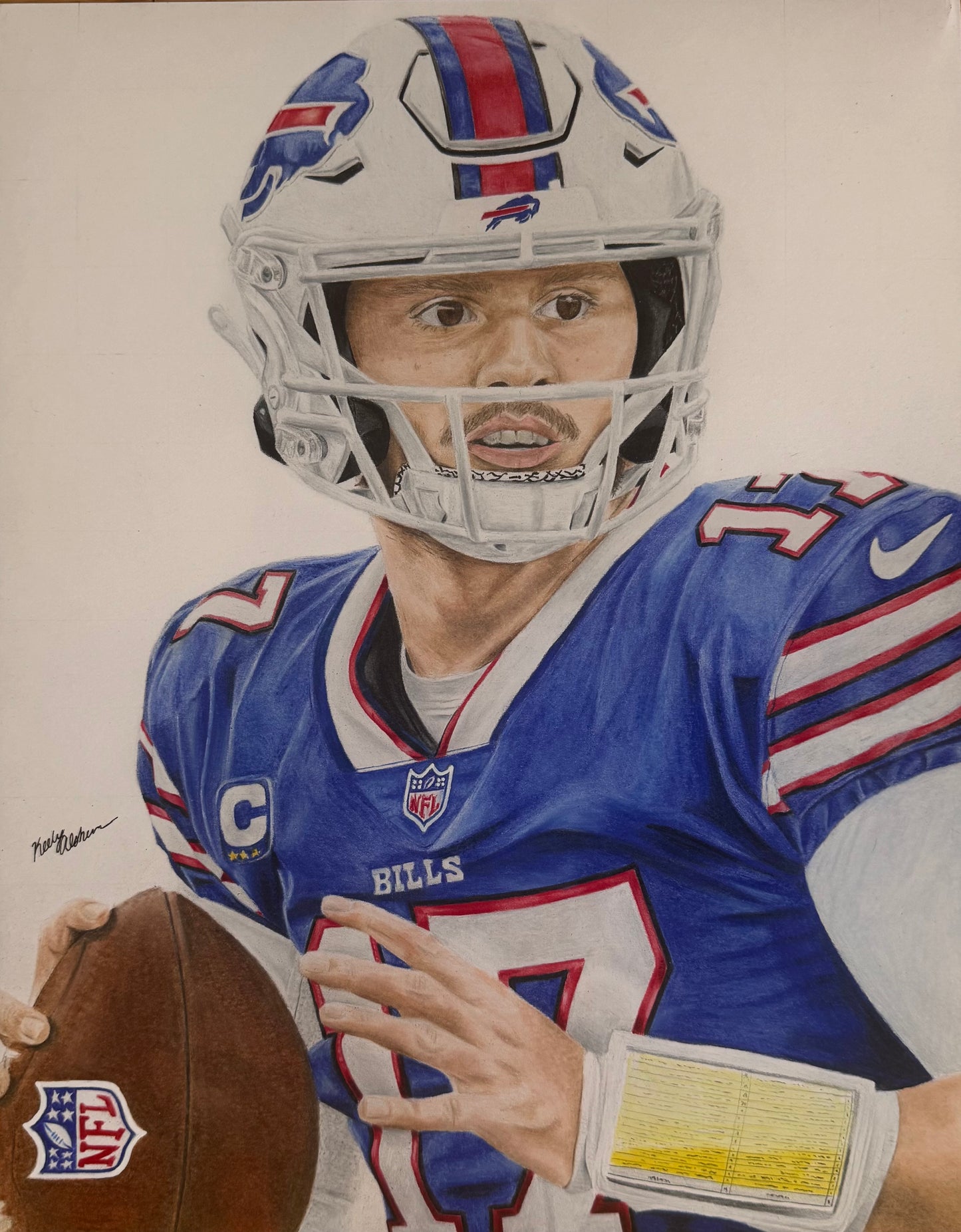 Josh Allen - ORIGINAL 11" x 14"